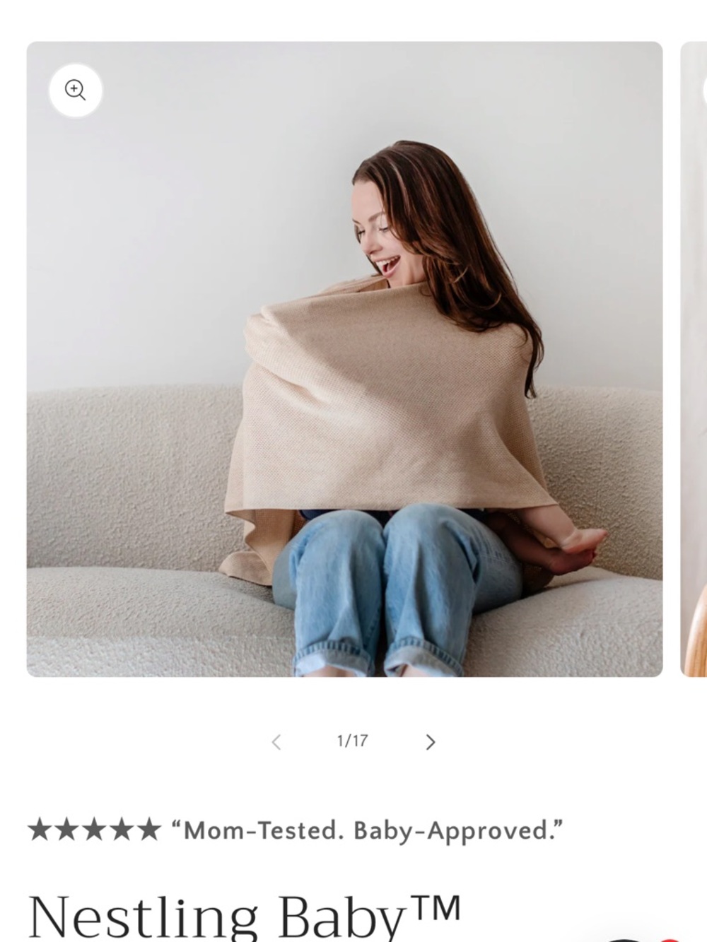 Women’s Cream Knit breastfeeding Wrap